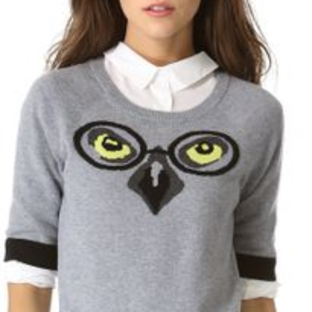 MILLY  SHORT SLEEVE GRAY SWEATER SIZE S